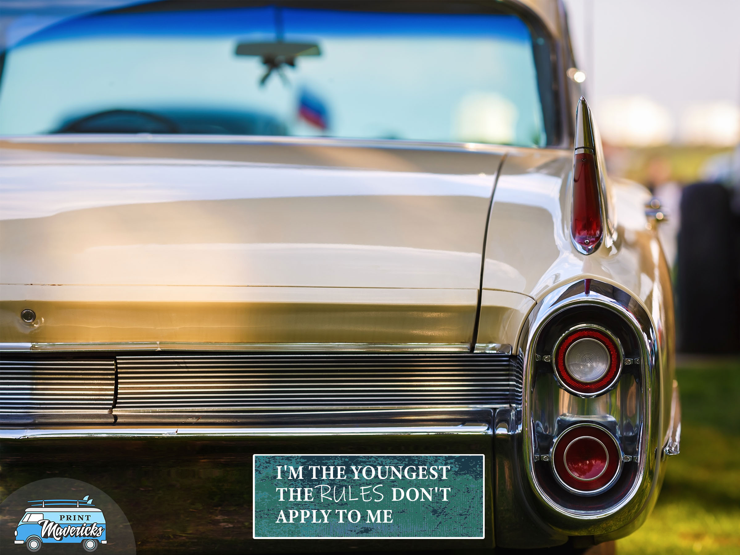 Bumper_Car_Stickers_Designs_I'm_The_Youngest_The_Rules_Don't_Apply_To_Me